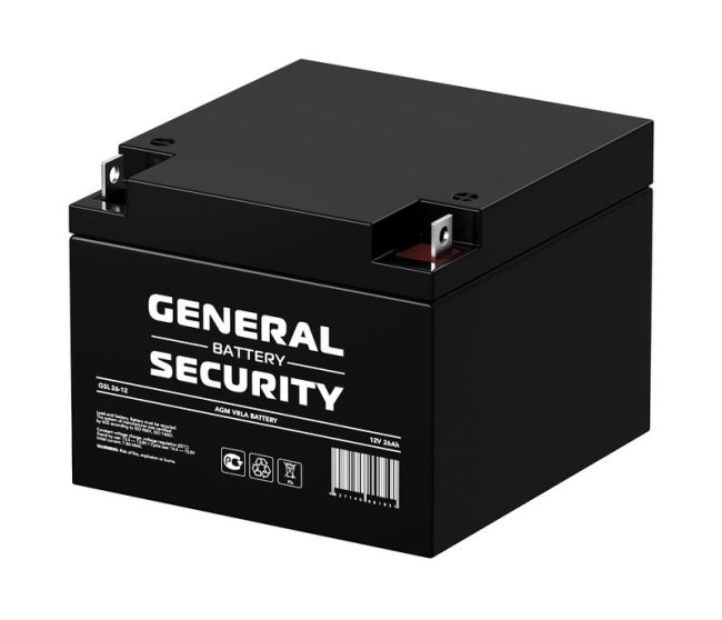 Аккумулятор 12В 26А.ч General Security GSL26-12 Аккумулятор 12В 26А.ч General Security GSL26-12