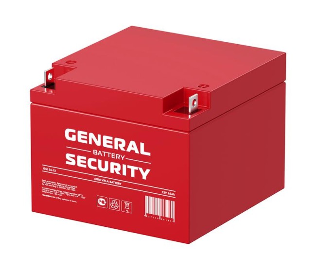 Аккумулятор 12В 26А.ч General Security GSL26-12 Аккумулятор 12В 26А.ч General Security GSL26-12