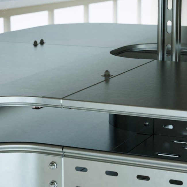 Крышка на лоток с заземлением основание 50мм L=3000 цинк-ламельная