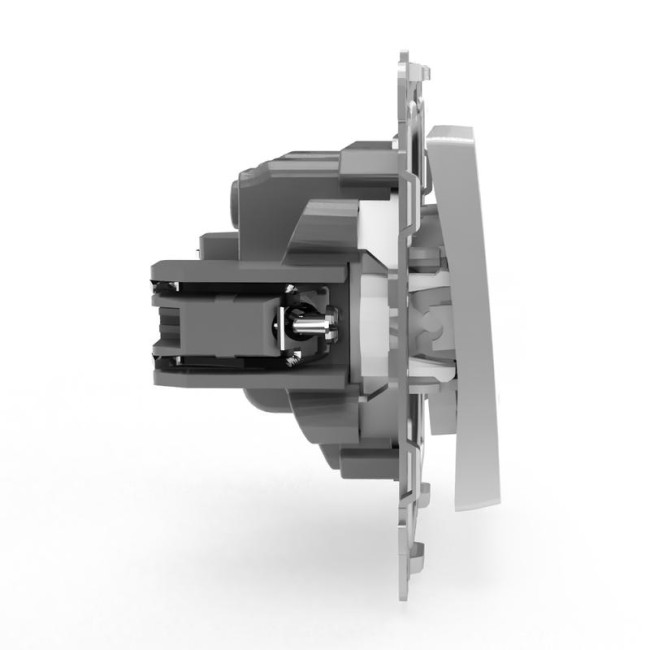 Выключатель 2-кл. СП Pixel 10А IP20 с индикатором механизм алюм. TOKOV ELECTRIC TKE-PX-V2I-C03