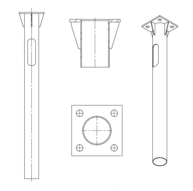 Деталь фундамента закладная ЗДФ-0.108-1.5(К200-150-4х20)-02 (для ОГК/ОКК-6) Пересвет В00000639 Деталь фундамента закладная ЗДФ-0.108-1.5(К200-150-4х20)-02 (для ОГК/ОКК-6) Пересвет В00000639