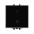 Выключатель двухполюсный одноклавишный модульный, ''Avanti'', ''Черный квадрат'', 2 модуля