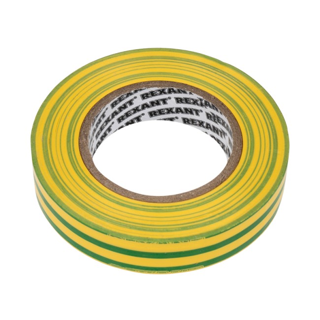 Изолента ПВХ REXANT 15 мм х 25 м, желто-зеленая, упаковка 5 роликов Изолента ПВХ REXANT 15 мм х 25 м, желто-зеленая, упаковка 5 роликов