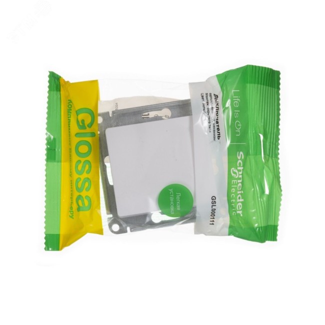 Выключатель одноклавишный, в рамку, белый схема 1 Выключатель одноклавишный, в рамку, белый схема 1