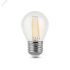 Лампа светодиодная LED 7 Вт 580 Лм 4100К белая Е27 Шар шаг. диммирование Filament Gauss