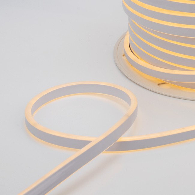 Гибкий неон SMD 8х16мм, двухсторонний, 24В, теплый белый, 120 LED/м, 50м NEON-NIGHT Гибкий неон SMD 8х16мм, двухсторонний, 24В, теплый белый, 120 LED/м, 50м NEON-NIGHT