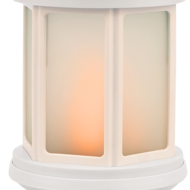 Декоративный фонарь 12х12х20,6 см, белый корпус, теплый белый цвет свечения с эффектом пламени свечи NEON-NIGHT Декоративный фонарь 12х12х20,6 см, белый корпус, теплый белый цвет свечения с эффектом пламени свечи NEON-NIGHT