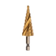 Сверло по металлу ступенчатое ТИТАН 4,0-20,0 мм 76 mm 65 HRC Р6М5 TiN Kranz Сверло по металлу ступенчатое ТИТАН 4,0-20,0 мм 76 mm 65 HRC Р6М5 TiN Kranz