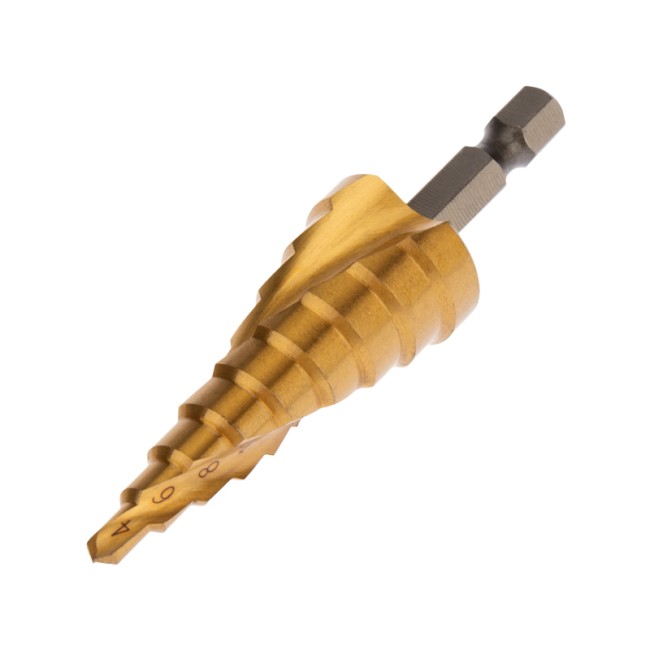 Сверло по металлу ступенчатое ТИТАН 4,0-20,0 мм 76 mm 65 HRC Р6М5 TiN Kranz