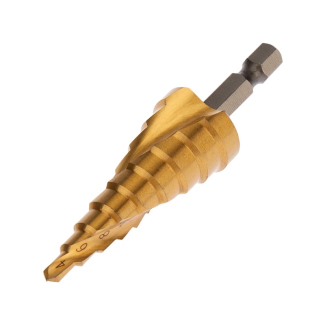 Сверло по металлу ступенчатое ТИТАН 4,0-20,0 мм 76 mm 65 HRC Р6М5 TiN Kranz