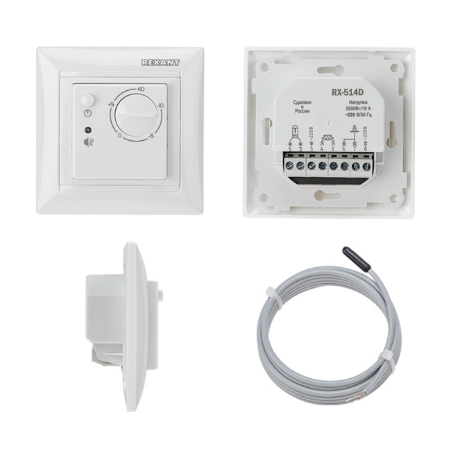 Терморегулятор механический RX-514 для систем антиобледенения REXANT Терморегулятор механический RX-514 для систем антиобледенения REXANT