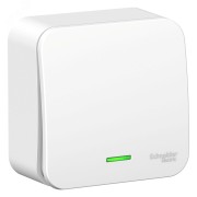 Переключатель BLANCA одноклавишный наружный (схема 6) с подсветкой и изоляционной пластиной 10а 250b белый Переключатель BLANCA одноклавишный наружный (схема 6) с подсветкой и изоляционной пластиной 10а 250b белый