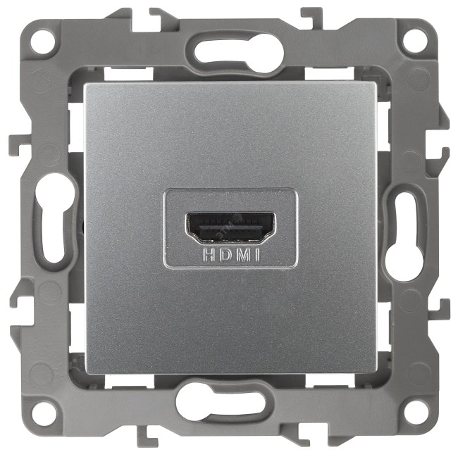 Розетка HDMI, Эра12, алюминий, 12-3114-03