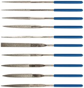 Надфили алмазные, ПВХ ручка, 3х140х50 мм, 10 шт