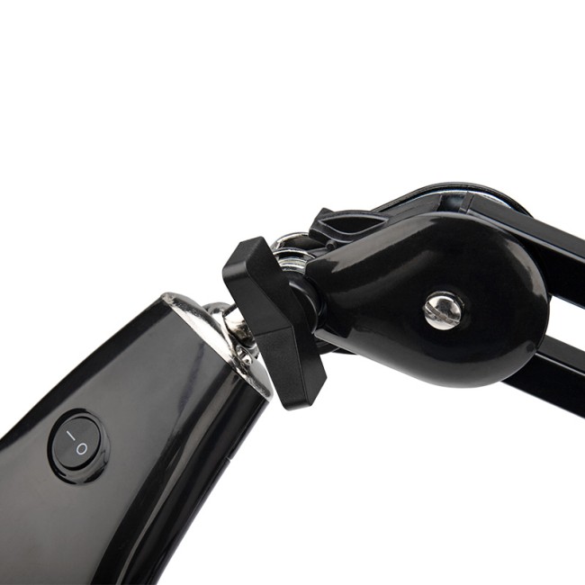 Лупа на струбцине круглая 5D с подсветкой 56 SMD LED, ø127мм, черная REXANT Лупа на струбцине круглая 5D с подсветкой 56 SMD LED, ø127мм, черная REXANT