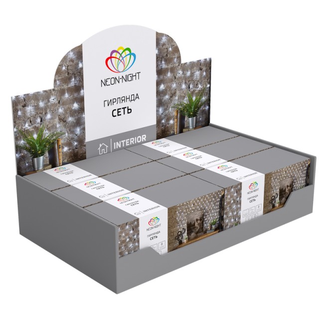 Гирлянда Сеть 1,5х1,5м, прозрачный ПВХ, 150 LED Синие Гирлянда Сеть 1,5х1,5м, прозрачный ПВХ, 150 LED Синие