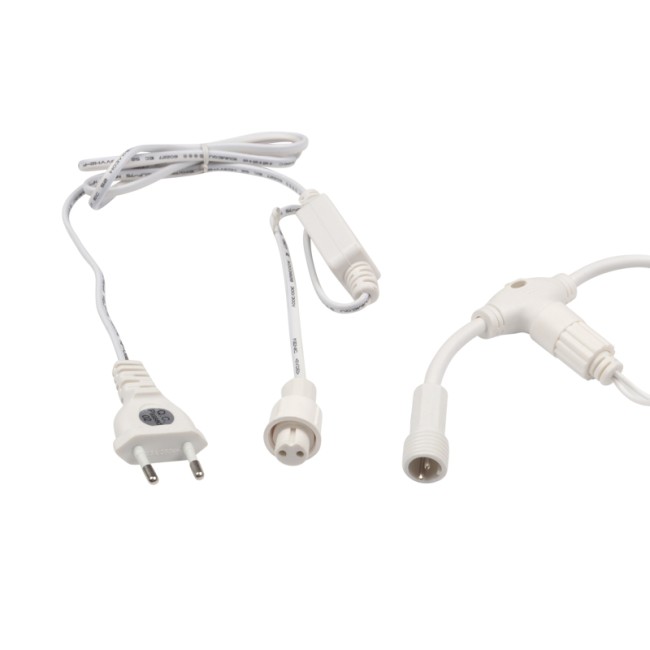 Гирлянда Светодиодный Дождь 2х1,5м, 300 LED ТЕПЛЫЙ БЕЛЫЙ, белый ПВХ, IP65, постоянное свечение, 230В соединяется NEON-NIGHT (нужен шнур питания 303-500-1)