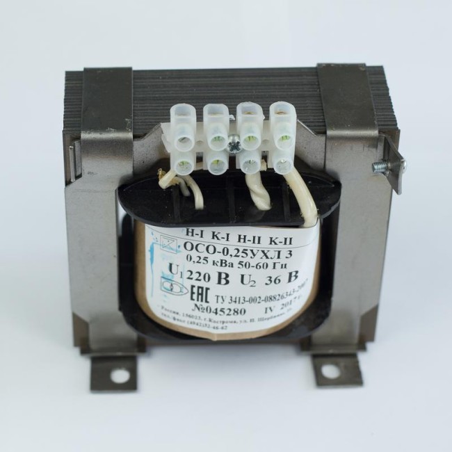 Трансформатор ОСО-0.25-09 220/36В УХЛ3 Кострома ОС0000002365 Трансформатор ОСО-0.25-09 220/36В УХЛ3 Кострома ОС0000002365