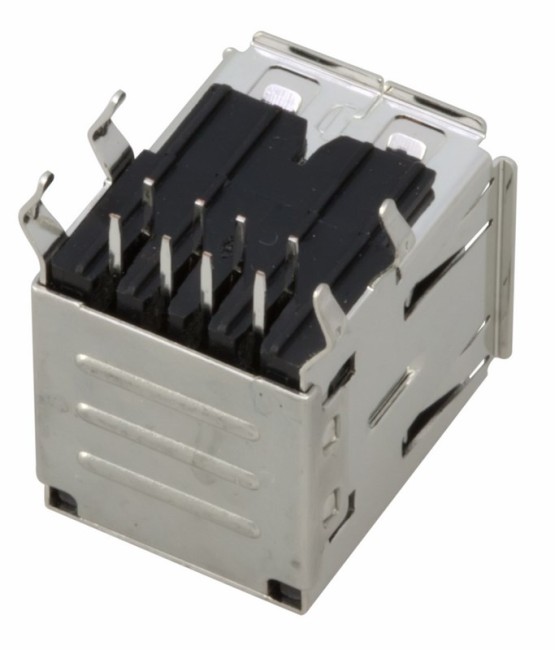 Разъем гнездо на плату 2хUSB-A (металл) REXANT Разъем гнездо на плату 2хUSB-A (металл) REXANT