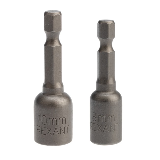 Ключ-насадка 1/4" магнитный 8х48мм+10х48мм (2 шт/уп) REXANT