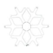 Фигура Снежинка из гибкого неона, 60х60 см, цвет свечения белый NEON-NIGHT Фигура Снежинка из гибкого неона, 60х60 см, цвет свечения белый NEON-NIGHT