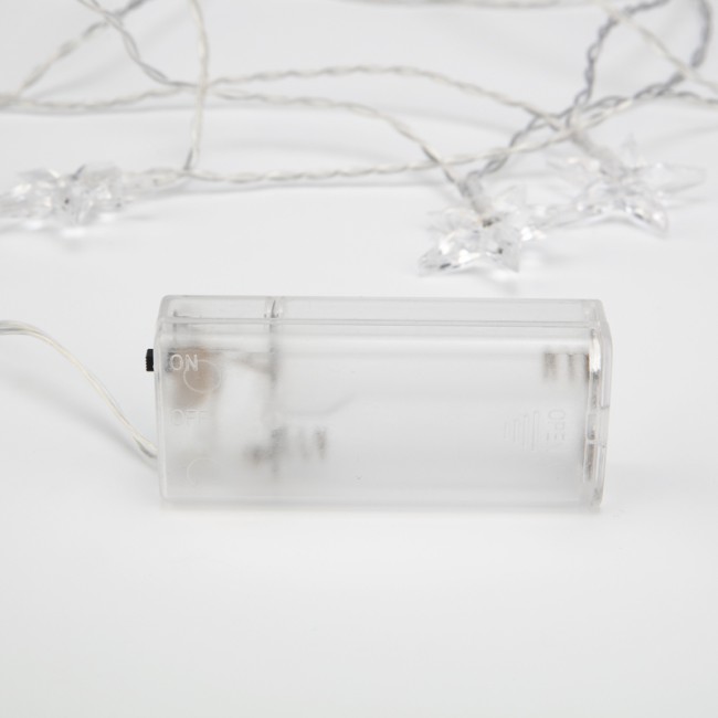 Гирлянда светодиодная Звездочки 1,5 м, 10 LED, прозрачный ПВХ, цвет свечения теплый белый, 2 х АА (батарейки не в комплекте) NEON-NIGHT Гирлянда светодиодная Звездочки 1,5 м, 10 LED, прозрачный ПВХ, цвет свечения теплый белый, 2 х АА (батарейки не в комплекте) NEON-NIGHT