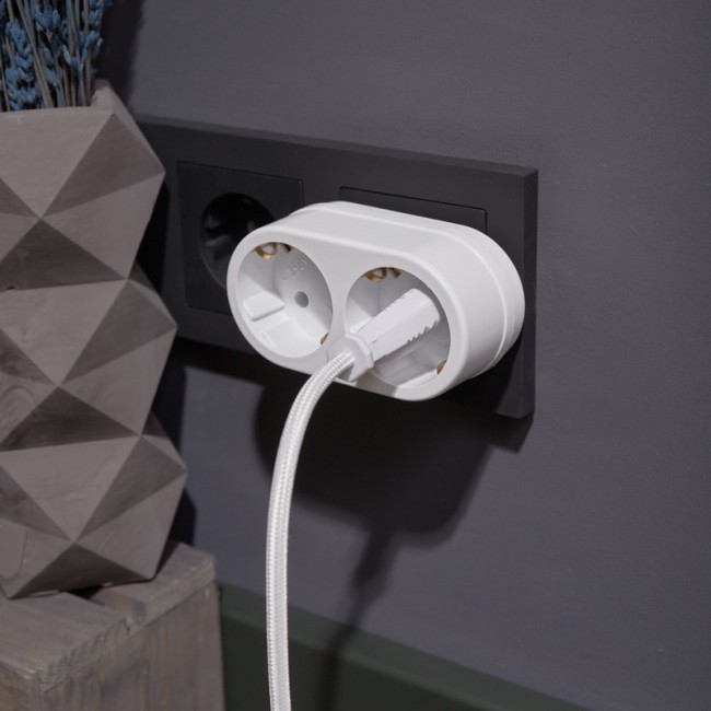 Набор двойников электрических REXANT 16 А вертикальные с заземлением, белый (2 шт./уп.)