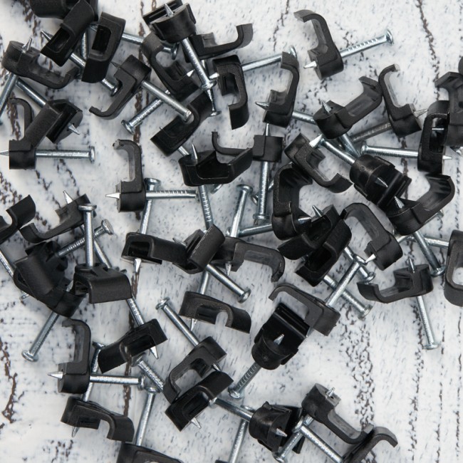 Крепеж кабеля плоский 8 х 3 мм, черный (упак. 50 шт) REXANT Крепеж кабеля плоский 8 х 3 мм, черный (упак. 50 шт) REXANT