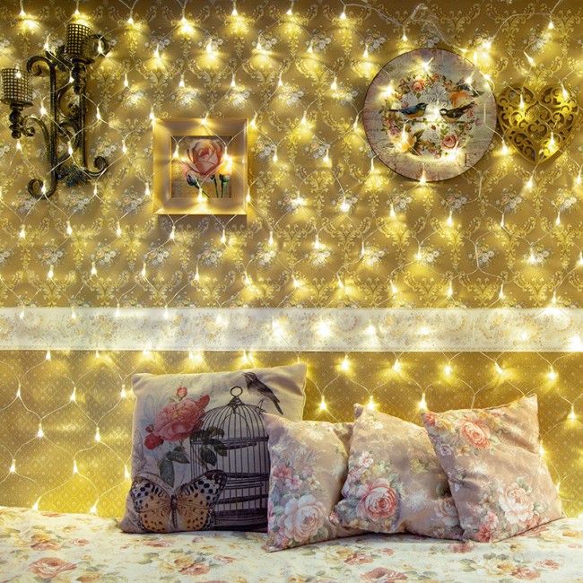 Гирлянда Сеть 1,5х1,5м, прозрачный ПВХ, 150 LED ТЕПЛЫЙ БЕЛЫЙ Гирлянда Сеть 1,5х1,5м, прозрачный ПВХ, 150 LED ТЕПЛЫЙ БЕЛЫЙ