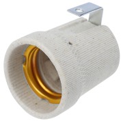 Патрон керамический E27 с держателем REXANT Патрон керамический E27 с держателем REXANT