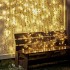 Гирлянда Светодиодный Дождь 2х1,5м, 360 LED ТЕПЛЫЙ БЕЛЫЙ, черный ПВХ, IP65, постоянное свечение, 230В соединяется NEON-NIGHT (нужен шнур питания 303-500)
