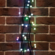 Гирлянда Мультишарики Ø13мм, 20 м, 200 LED RGB, черный ПВХ, IP65, быстрая смена цвета, 230В соединяется NEON-NIGHT (нужен шнур питания 303-500)