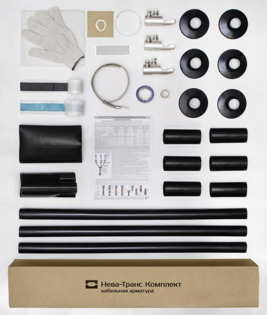 Муфта кабельная концевая наружн. установки 10кВ КНТпН 3х(35-50мм) с болт. наконечн. Нева-Транс Комплект 22020120 Муфта кабельная концевая наружн. установки 10кВ КНТпН 3х(35-50мм) с болт. наконечн. Нева-Транс Комплект 22020120