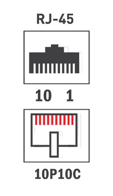 Разъем UTP, RJ-50 (10P10C) CAT 3 REXANT 