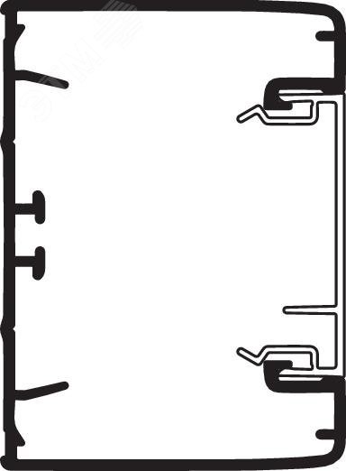 Короб 75х55 мм с крышкой 45 мм OL45 алюминий Короб 75х55 мм с крышкой 45 мм OL45 алюминий