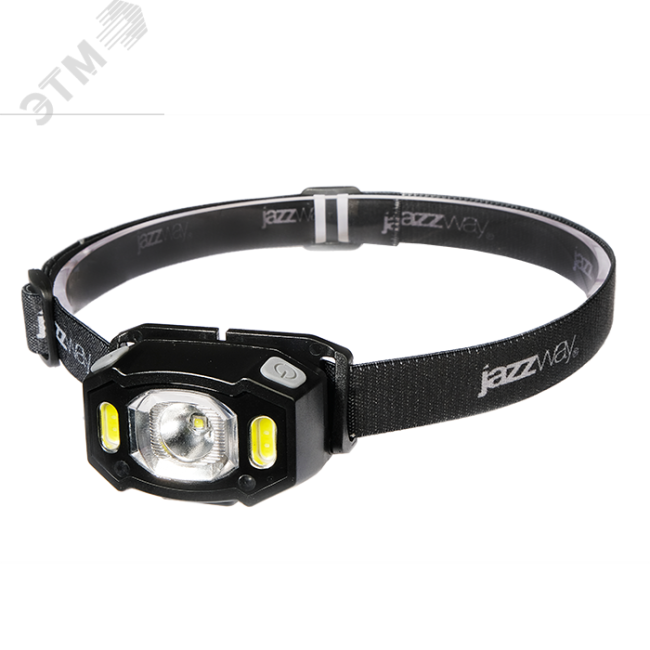 Фонарь налобный 5Вт LED + 2 x RED SMD ABS-пластик нейлон 5 режимов работы управление жестами дальность до 65м заряд microUSB в комплекте IP54 JazzWay Фонарь налобный 5Вт LED + 2 x RED SMD ABS-пластик нейлон 5 режимов работы управление жестами дальность до 65м заряд microUSB в комплекте IP54 JazzWay