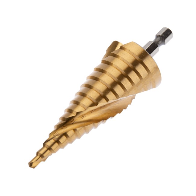 Сверло по металлу ступенчатое ТИТАН 4,0-32,0 мм 102 mm 65 HRC Р6М5 TiN Kranz