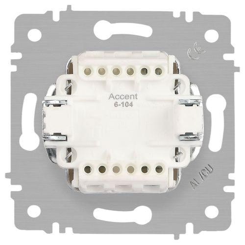 Выключатель 2-кл. СП Accent 6-104-05 10А IP20 250В AL/CU антрацит Intro Б0063488 Выключатель 2-кл. СП Accent 6-104-05 10А IP20 250В AL/CU антрацит Intro Б0063488