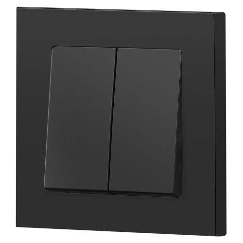 Выключатель 2-кл. СП Accent 6-104-05 10А IP20 250В AL/CU антрацит Intro Б0063488 Выключатель 2-кл. СП Accent 6-104-05 10А IP20 250В AL/CU антрацит Intro Б0063488