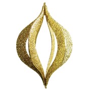 Елочная фигура Сосулька складная 3D, 51 см, цвет золотой Елочная фигура Сосулька складная 3D, 51 см, цвет золотой