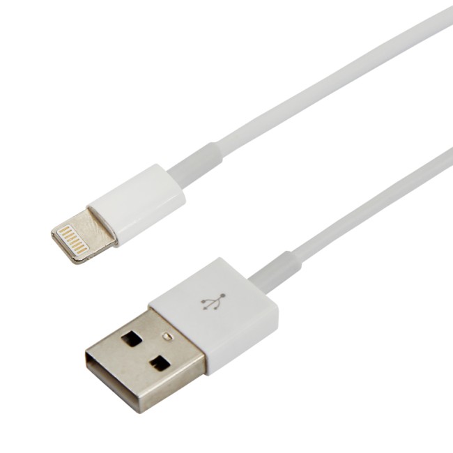 USB-Lightning кабель для iPhone original copy 1:1/PVC/white/1m/REXANT