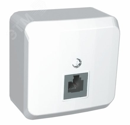 ЭТЮД Розетка телефонная 1xRJ11 наружная белая ЭТЮД Розетка телефонная 1xRJ11 наружная белая