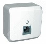 ЭТЮД Розетка телефонная 1xRJ11 наружная белая ЭТЮД Розетка телефонная 1xRJ11 наружная белая