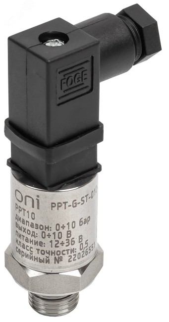 Преобразователь давления PPT10 0,5% 0-10Бар 0-10В G1/4 Mini 4-pin ONI
