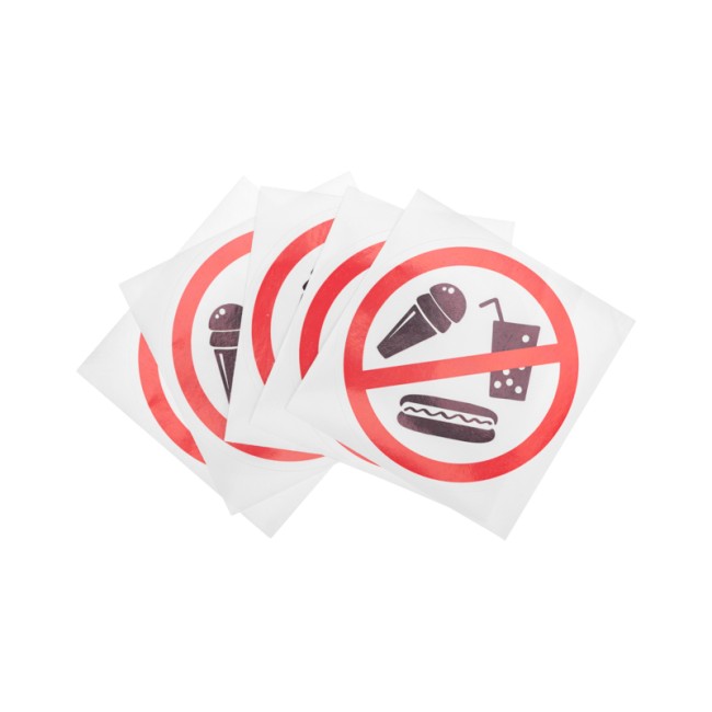 Наклейка запрещающий знак "С продуктами питания вход запрещен" 150*150 мм Rexant