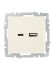 Розетка BRITE USB A+C 18Вт РЮ11-1-БрКр механизм беж. IEK BR-U22-018-K10
