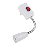 Переходник-светильник для крепления в штепсельной сетевой розетке переходник цокольный гибкий 220В-Е27 150 мм с выключателем REXANT Переходник-светильник для крепления в штепсельной сетевой розетке переходник цокольный гибкий 220В-Е27 150 мм с выключателем REXANT