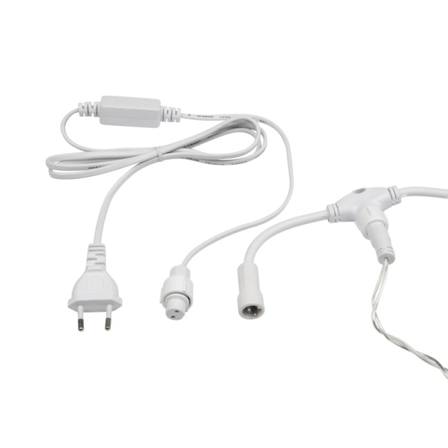 Гирлянда Светодиодный Дождь 2х1,5м, 300 LED ТЕПЛЫЙ БЕЛЫЙ, прозрачный ПВХ, IP65, постоянное свечение, 230В соединяется NEON-NIGHT (нужен шнур питания 303-500-1)