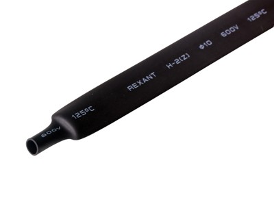 Трубка термоусаживаемая ТУТ нг 10,0/5,0мм, черная, упаковка 50 шт. по 1м REXANT Трубка термоусаживаемая ТУТ нг 10,0/5,0мм, черная, упаковка 50 шт. по 1м REXANT