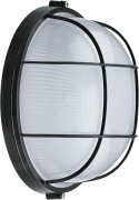 Светильник НПП-100w термостойкий круглый с решеткой IP54 черный Светильник НПП-100w термостойкий круглый с решеткой IP54 черный